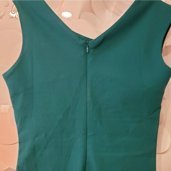 MUXXIN Boutique Teal Green Ruched Fitted Dress - Picture 5 of 8